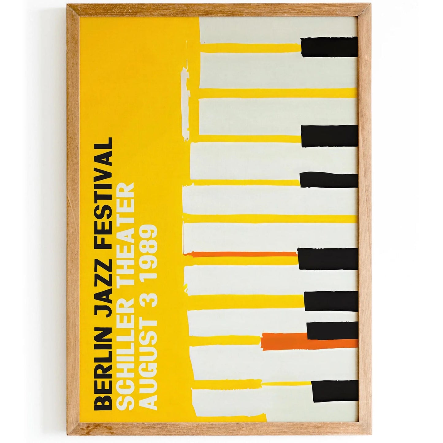 Berlin Jazz Festival 1989 Piano Poster