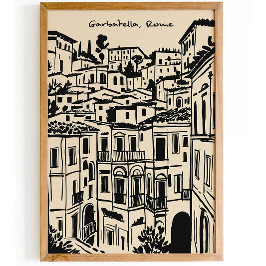 Garbatella Rome Poster 2025