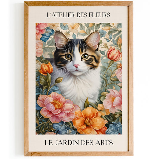 Elegant Cat Illustration Wall Art