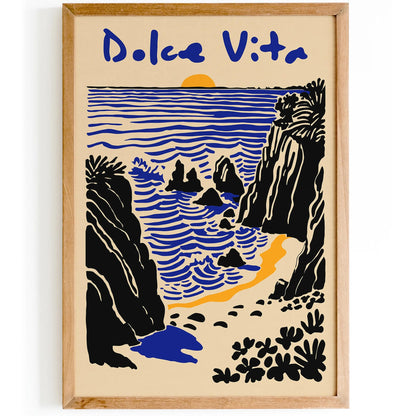 Dolce Vita Italian Style Landscape Poster