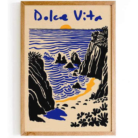 Dolce Vita Italian Style Landscape Poster