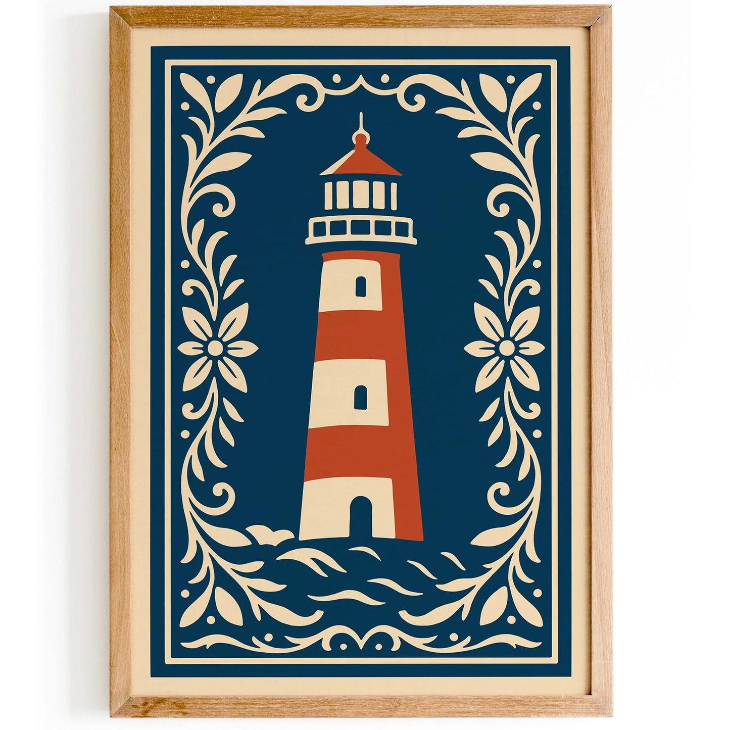 Lighthouse Art Print, Nautical Elegant Wall Art Poster