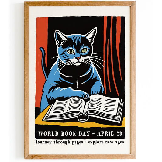 World Book Day - Cute Cat Poster