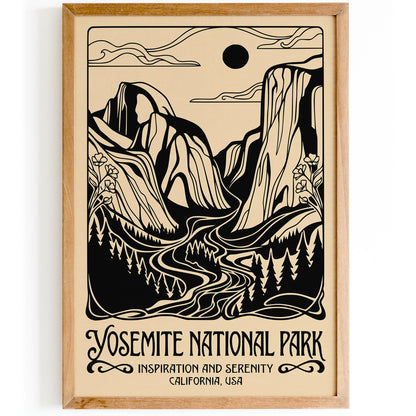 Vintage Yosemite National Park Poster