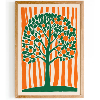 Orange Tree Kitchen Wall Art Decor