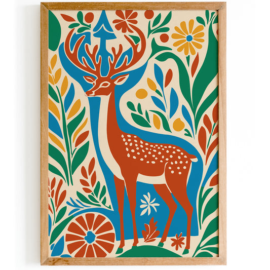 Deer Cut Outs Retro Wall Art