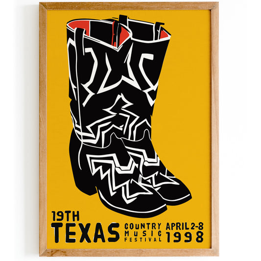 Yellow Texas Country Music Fest Art Print