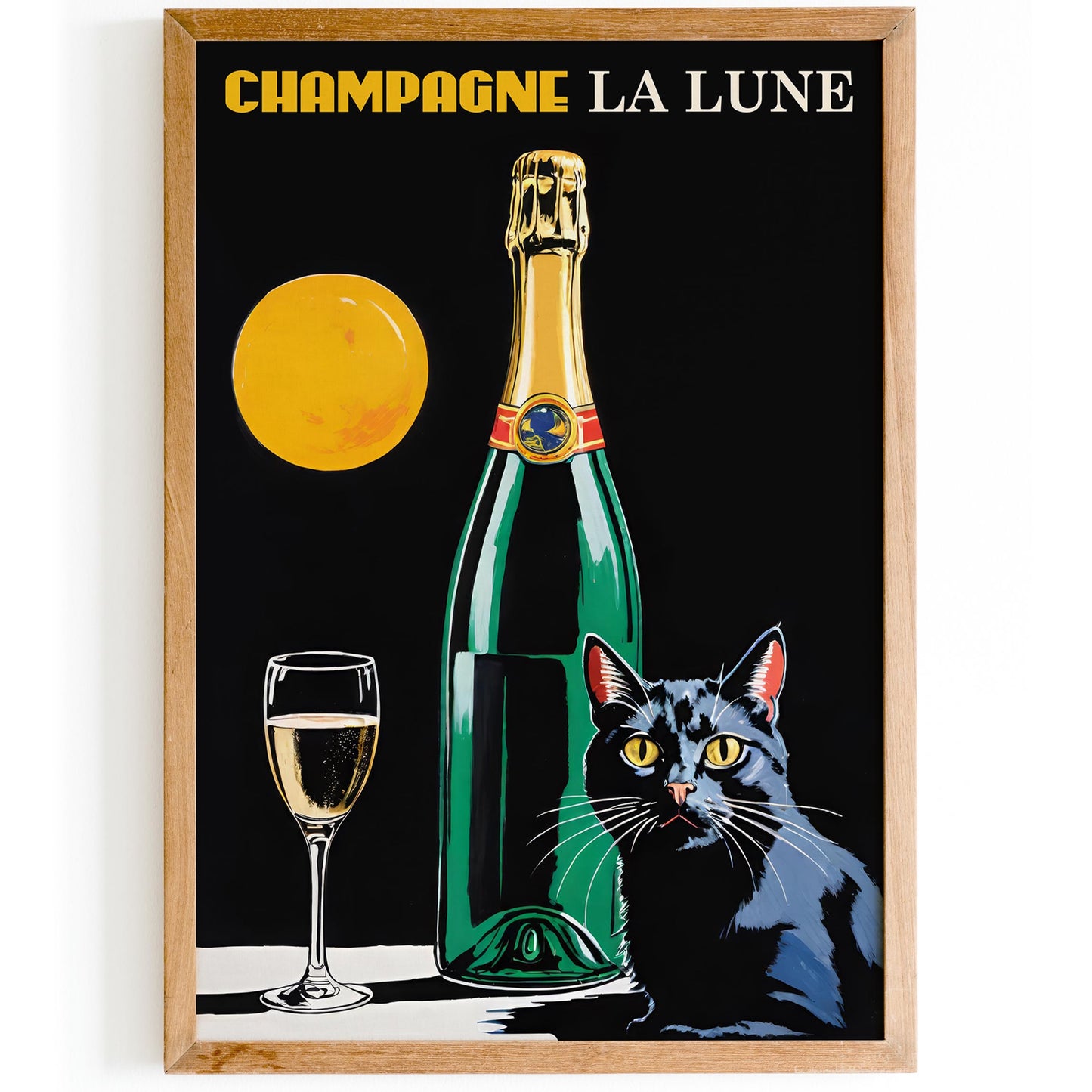 Moon Cat Bottle Poster