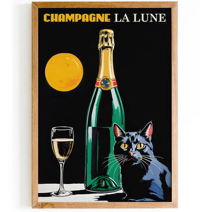 Moon Cat Bottle Poster