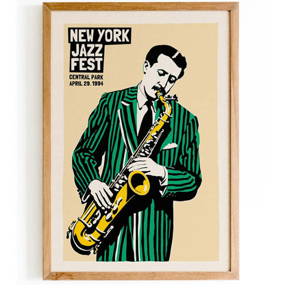 New York Jazz Fest Saxophone Print