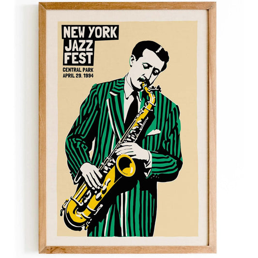 New York Jazz Fest Saxophone Print