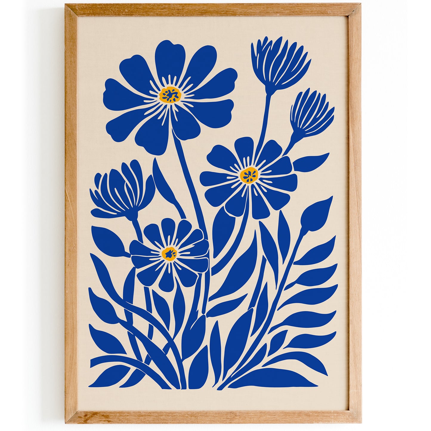 Blue Floral Kitchen Wall Decor