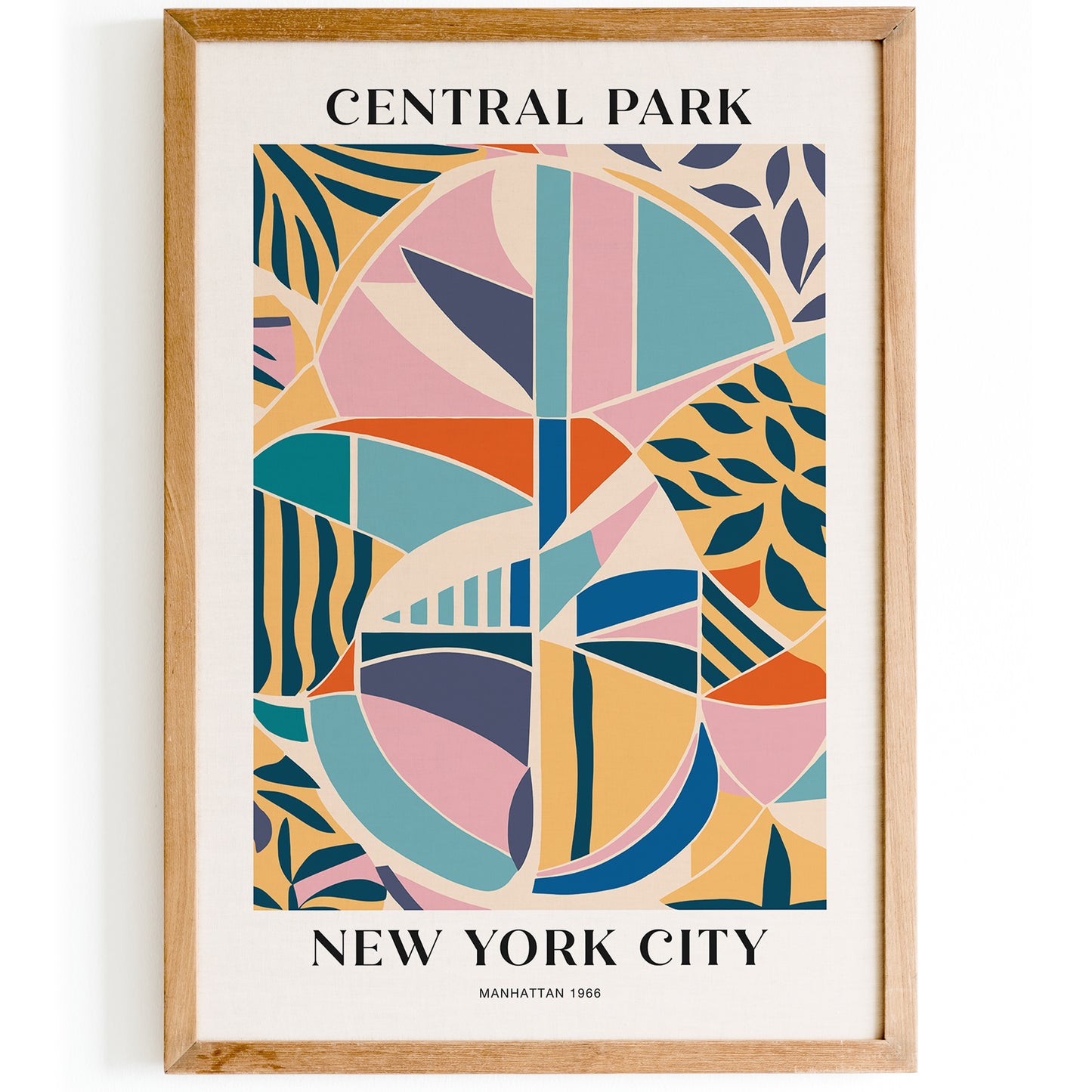 Abstract Central Park NYC Poster