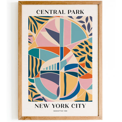Abstract Central Park NYC Poster