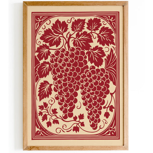 Rococo Revival Grapes Elegant Kitchen Print