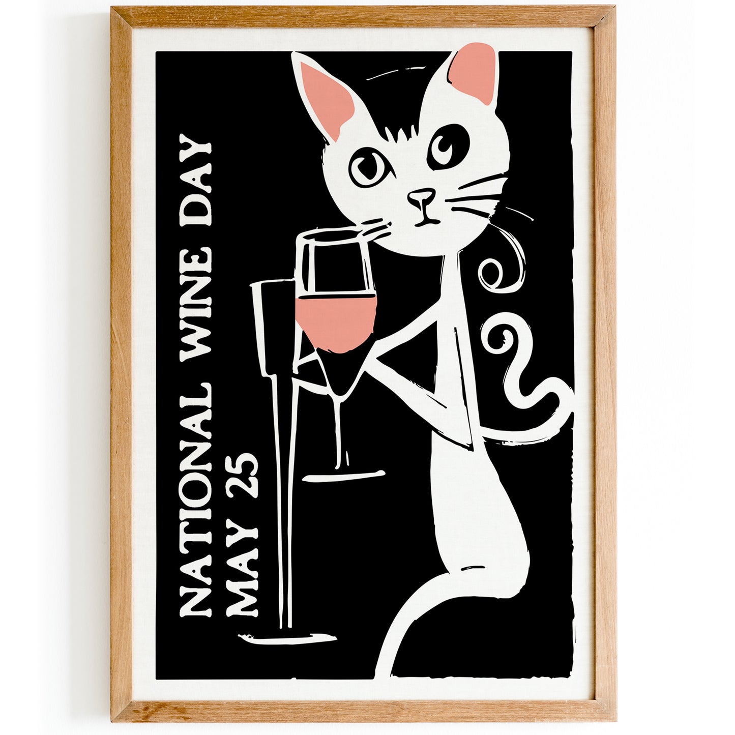 National Wine Day Retro Poster