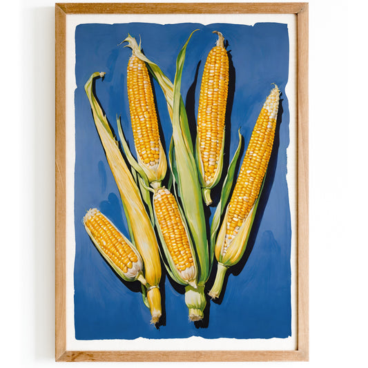 Retro Corn Wall Art Print