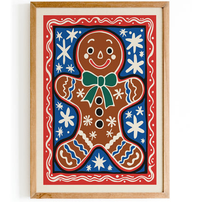 Gingerbread Man Kids Poster – Funny Wall Art