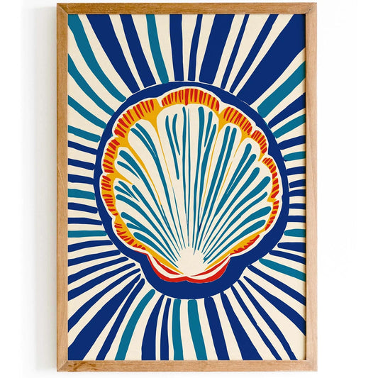Vibrant Seashell Ocean Poster Print