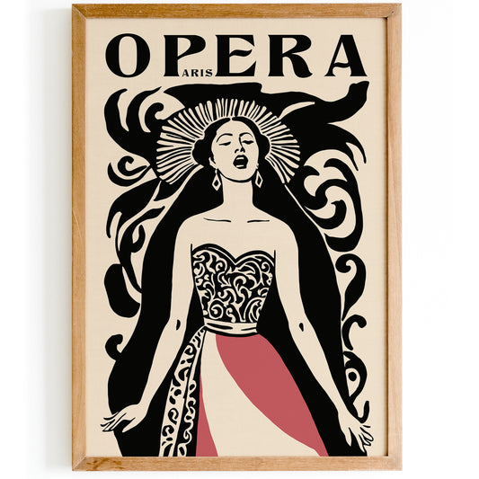 Paris Opera Singer Art Print Vintage Collection