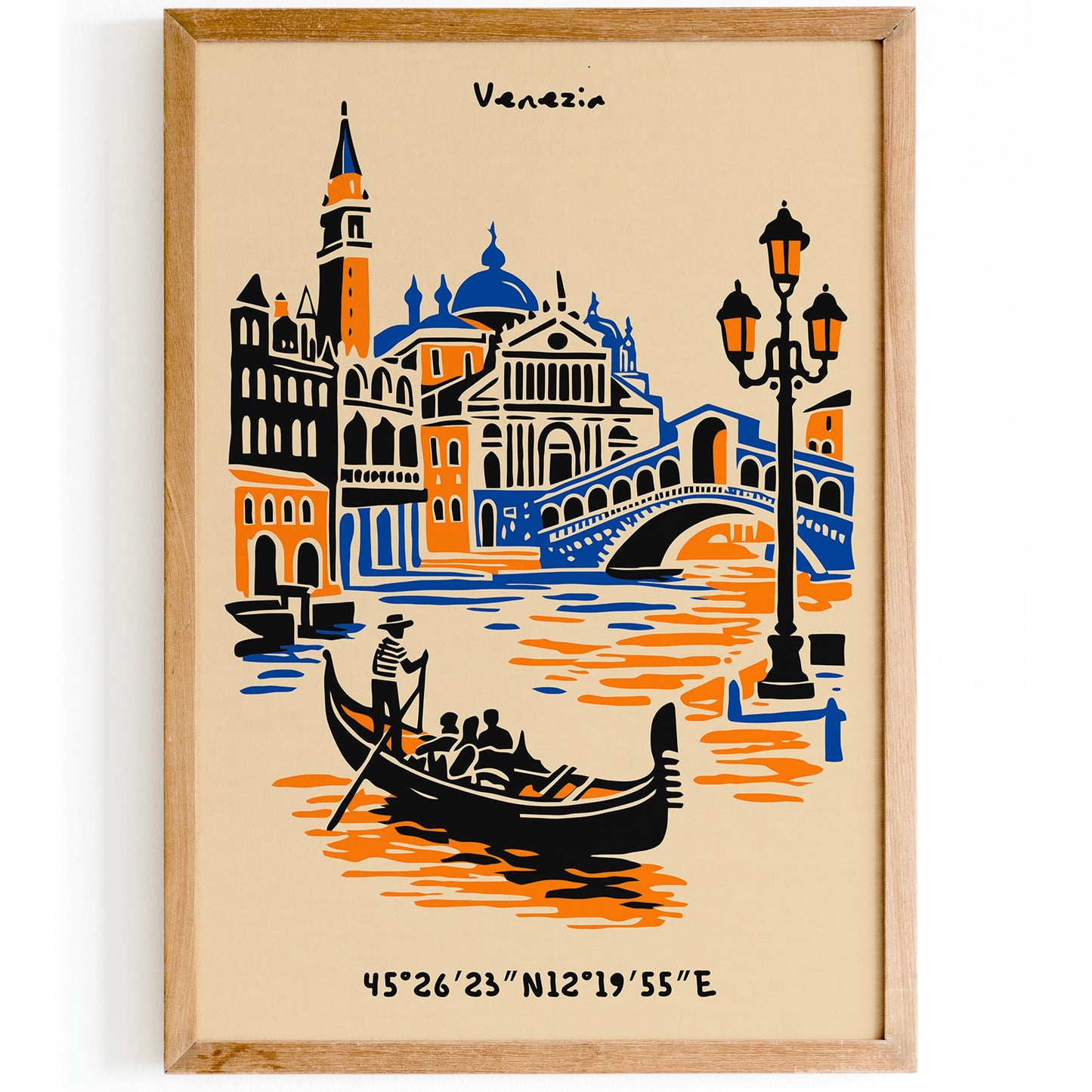 Venice Italy Retro Travel Poster – Vintage Wall Art Print