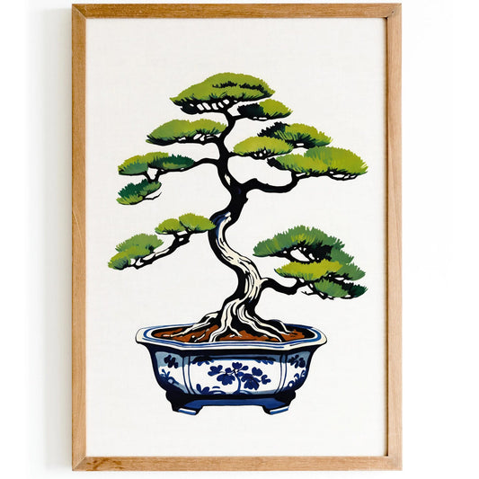 Classic Japanese Bonsai Art Print