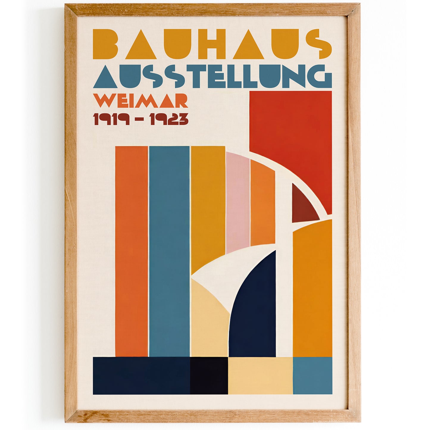 Retro Colorful Bauhaus Poster