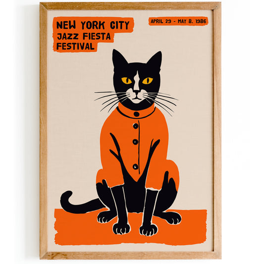 Orange Is the New Black Cat Jazz Fest Poster