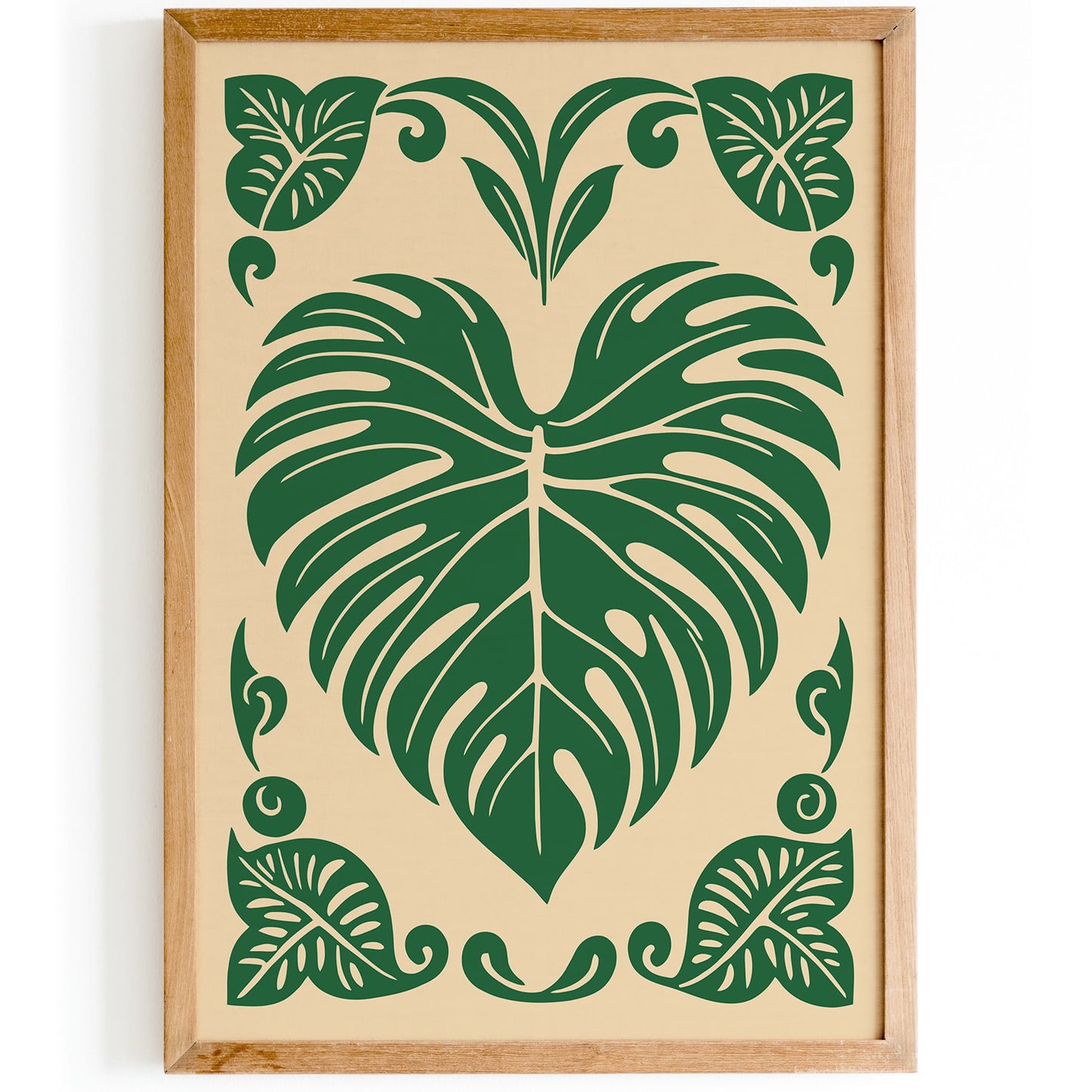 Monstera Love Green Poster