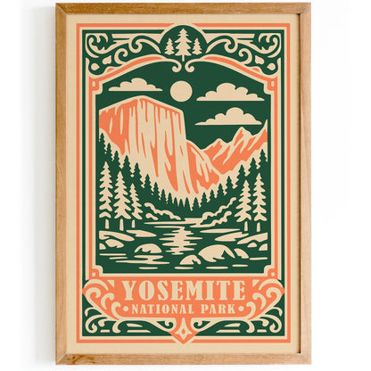 Yosemite National Park Poster - Vintage National Park Wall Art