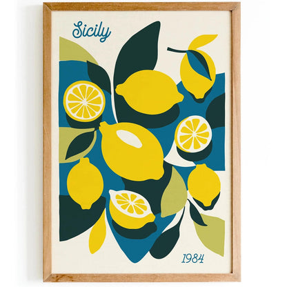 Sicily Lemon Yellow Poster