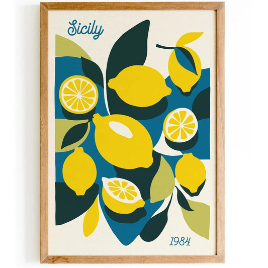 Sicily Lemon Yellow Poster