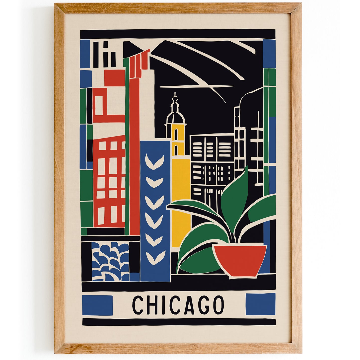 Chicago Retro Travel Art Print