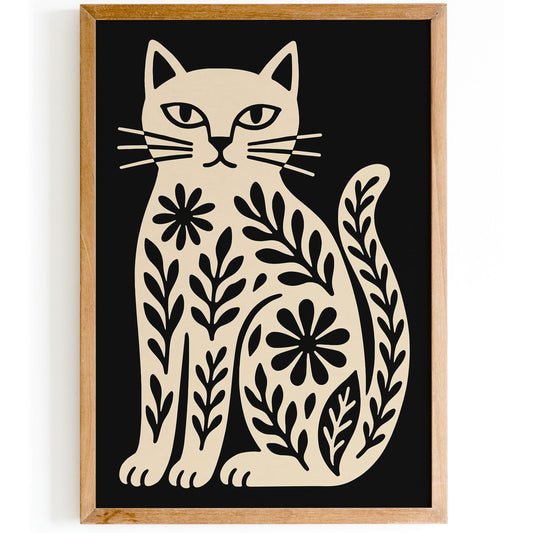 Bohemian Cat Portrait Poster