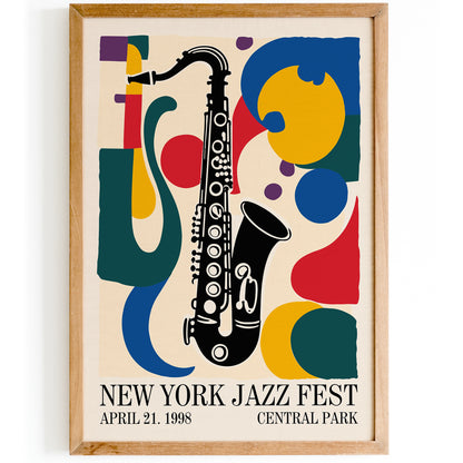 New York Jazz Fest Colorful Poster