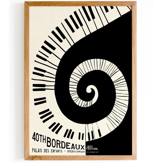 Bordeaux Jazz Poster Print