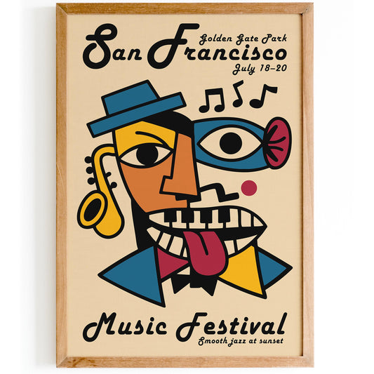 Retro San Francisco Jazz Festival Poster