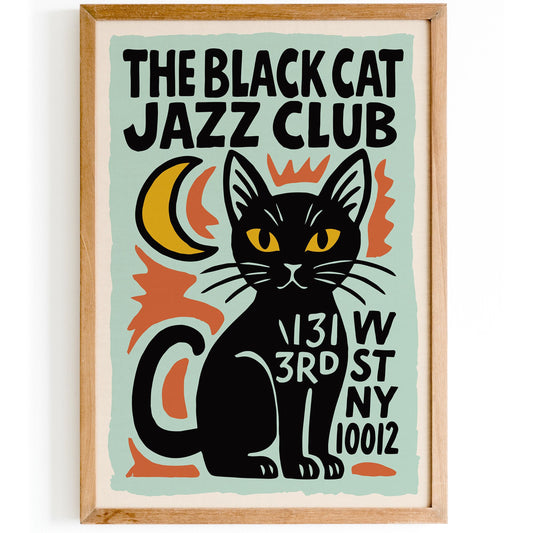 Black Cat Jazz Wall Art (Copy)