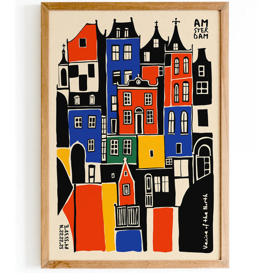 Amsterdam Netherlands Travel Poster