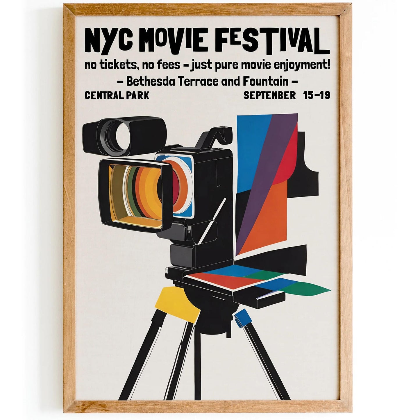 NYC Movie Fest Camera Abstract Art