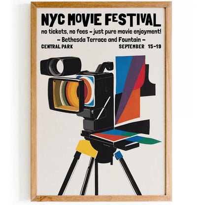 NYC Movie Fest Camera Abstract Art