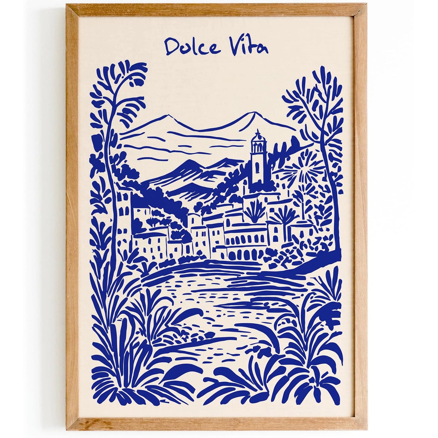 Blue Dolce Vita Landscape Poster 2025