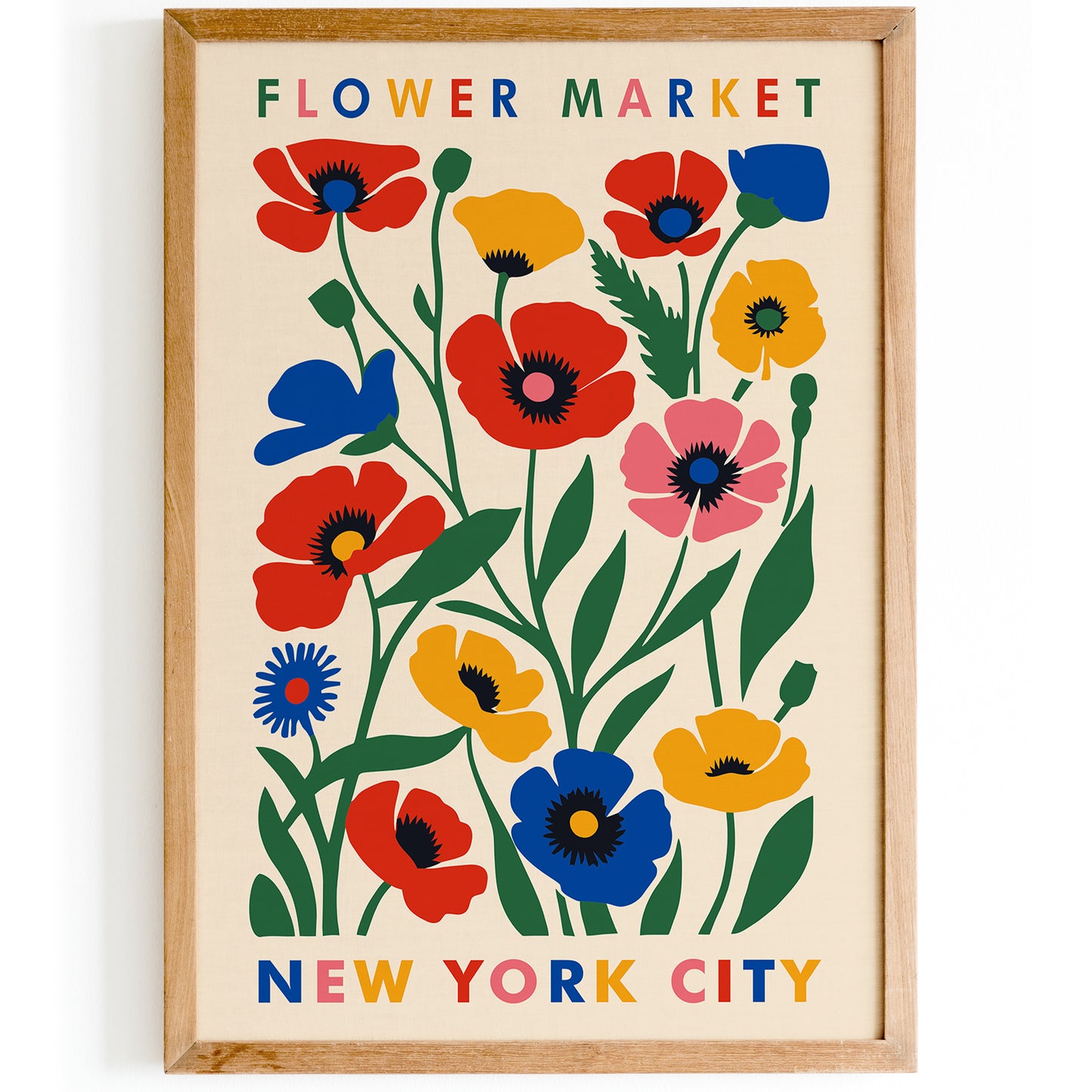Flower Market New York City Poster 2025