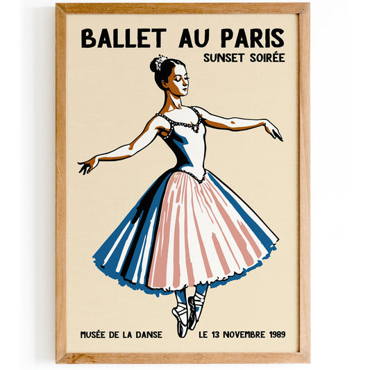 Vintage French Ballet Poster
