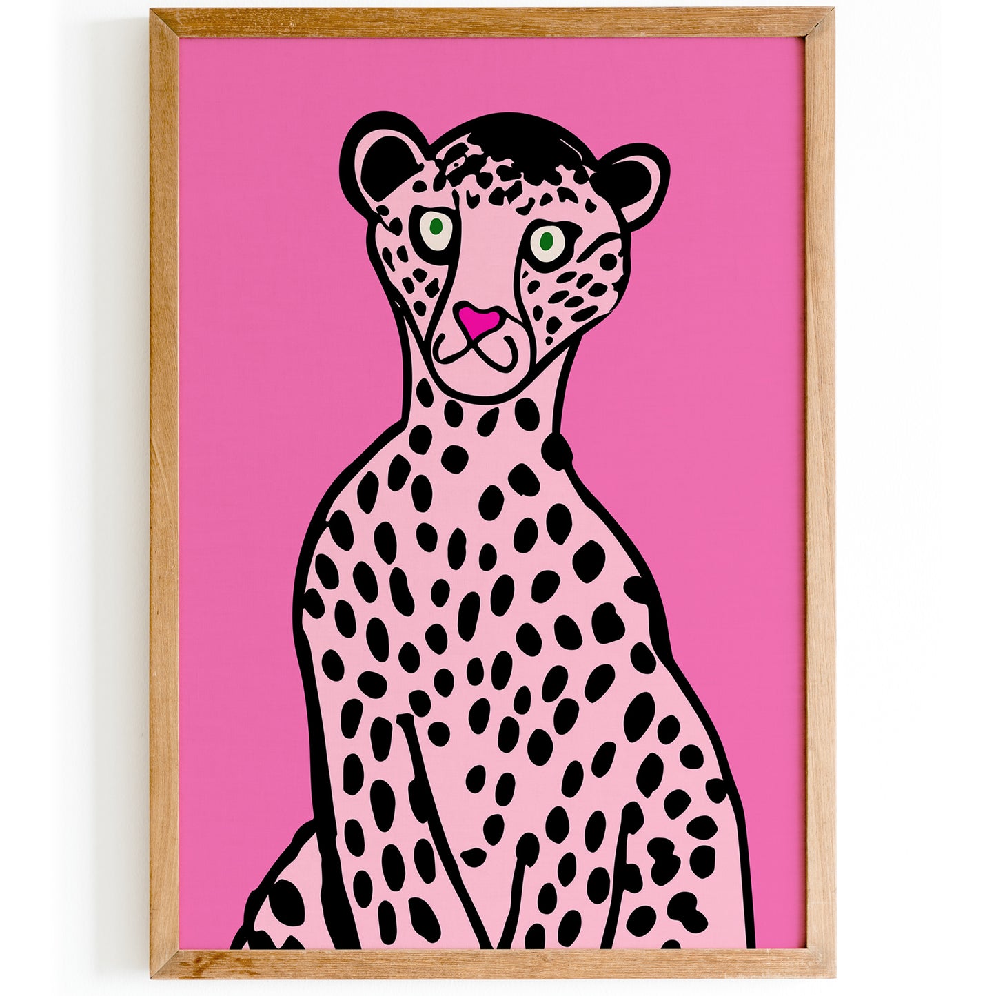 Quirky Pink Panther Wall Art Print