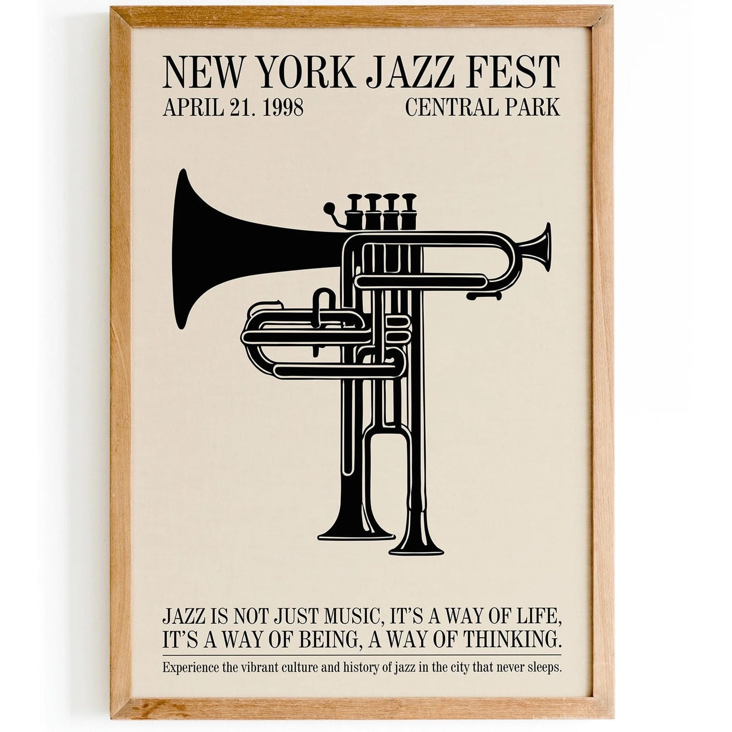 Central Park Jazz Festival Retro Poster
