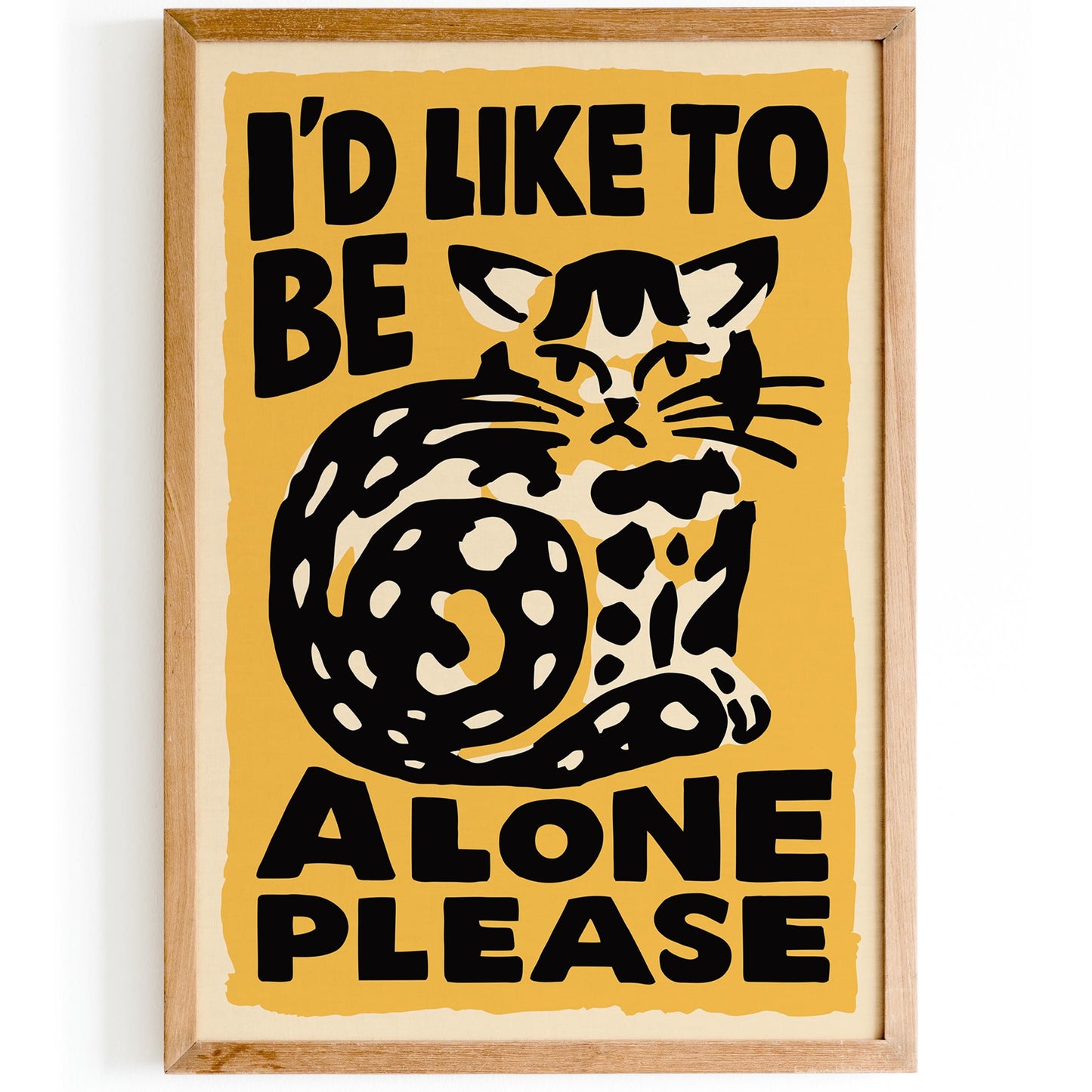 Alone Please Cat Poster