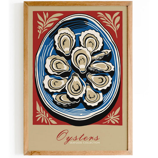 Oysters Seafood Kitchen Art Print