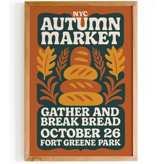 NYC Autumn Market Poster