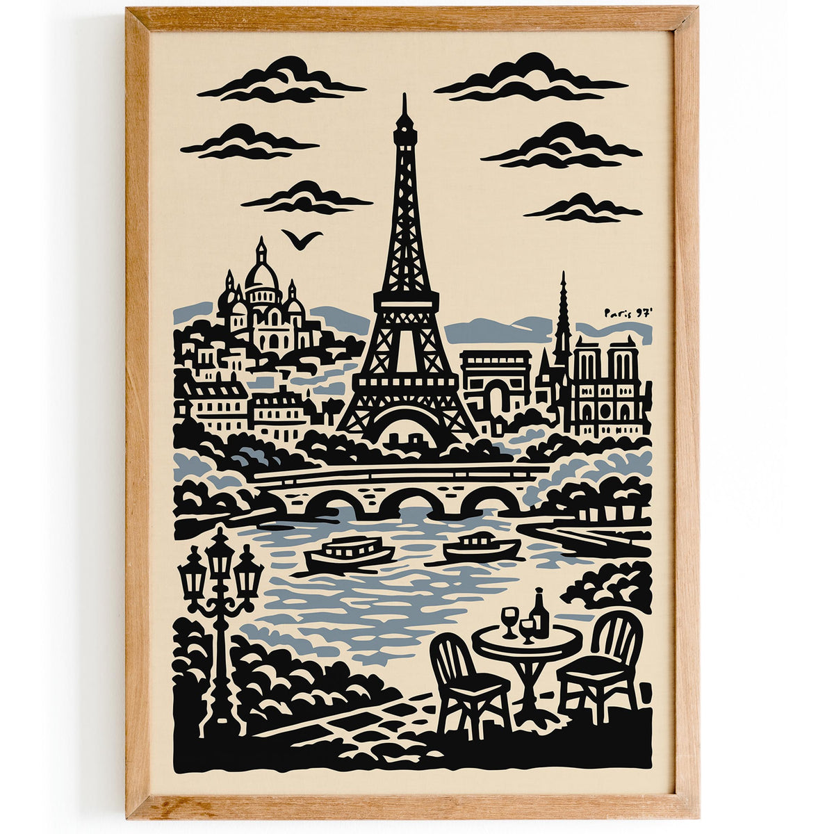 Paris 97 Vintage Travel Poster